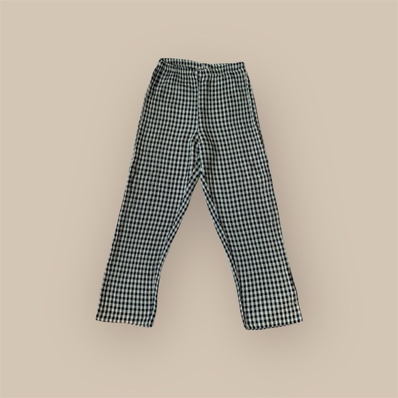 Vintage Pants - Casual Black and cream Gingham Pants